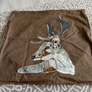 Pottery Barn deer pillow cover 24x24”